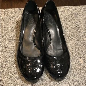 Tory Burch patent leather block heels size 8
